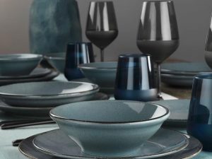 Kütahya Porselen ColorX Mavi 30 Parça 6 Kişilik Yemek Seti – Şık ve Modern Mavi Porselen Set