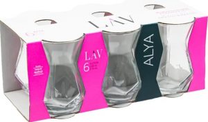 Lav Alya 6'lı Çay Bardağı Seti – Modern Tasarım, Yeni Model Cam Bardak