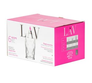 Lav Keops 6'lı Meşrubat Bardağı Seti – 460 cc Şık ve Büyük Cam Bardak