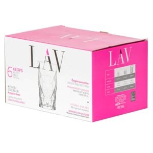 Lav Keops 6'lı Meşrubat Bardağı Seti – 460 cc Şık ve Büyük Cam Bardak