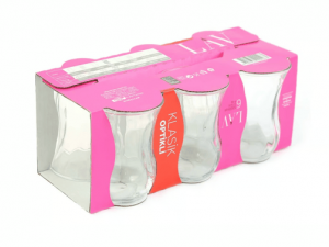 Lav Klasik İnce Belli Çay Bardağı – 6’lı Cam Set, Geleneksel Tasarım