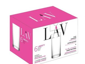Lav Liberty 6'lı Meşrubat Bardağı Seti – 295 cc Modern Cam Bardak