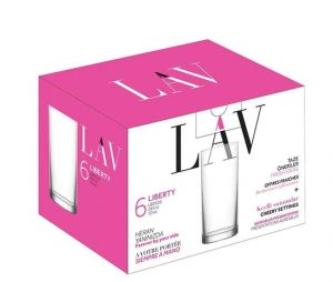 Lav Liberty 6'lı Meşrubat Bardağı Seti – 295 cc Modern Cam Bardak