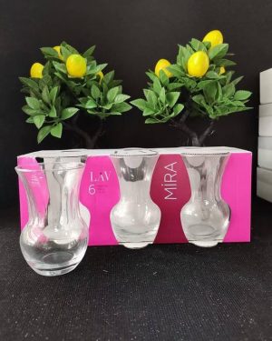 Lav Mira 6'lı Çay Bardağı Seti – Modern ve Zarif Cam Tasarım