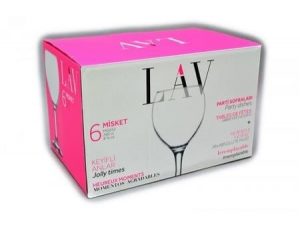 Lav Misket 6'lı Su & Şarap Kadehi Seti – Şık ve Zarif Cam Kadeh Takımı