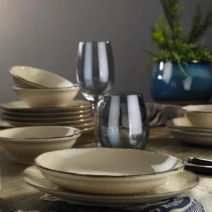 Kütahya Porselen ColorX Tarçın 30 Parça 6 Kişilik Yemek Takımı – Şık ve Modern Porselen Set