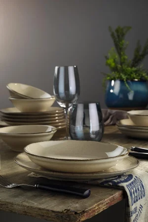 Kütahya Porselen ColorX Tarçın 30 Parça 6 Kişilik Yemek Takımı – Şık ve Modern Porselen Set