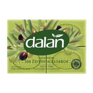 Dalan Geleneksel Saf Zeytinyağlı Sabun 4'lü 600 Gr | Doğal ve Cilt Dostu Temizlik
