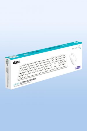 Daxi MK250 Elegance Combo Beyaz Sessiz 2.4GHz Kablosuz Türkçe Q Klavye ve Mouse Seti