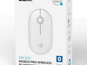 Daxi MX300 Mobile Pro Beyaz Sessiz Kablosuz Mouse – Bluetooth & 2.4GHz Dual Bağlantı