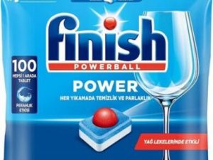 Finish Power Hepsi Bir Arada Bulaşık Makinesi Tableti 100’lü – Güçlü Temizlik ve Parlaklık Teknolojisi