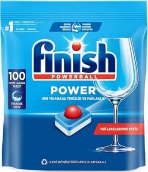 Finish Power Hepsi Bir Arada Bulaşık Makinesi Tableti 100’lü – Güçlü Temizlik ve Parlaklık Teknolojisi