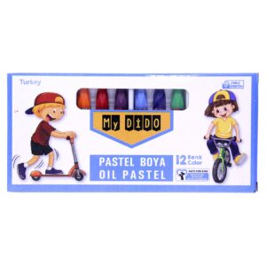 My Dido 12 Renk Pastel Boya – Köşeli, Karton Kutulu, Mavi Kapak