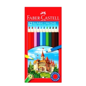 Faber-Castell 12 Renk Tam Boy Kuru Boya Kalemi – Karton Kutu