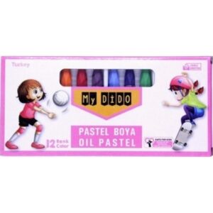 My Dido 12 Renk Pastel Boya – Köşeli, Karton Kutulu, Pembe Kapak