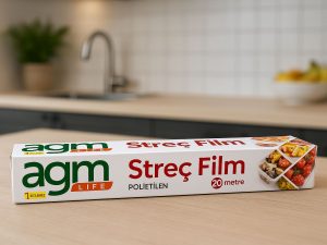 AGM Life Streç Film Polietilen – 20 Metre Gıda ve Mutfak Kullanımına Uygun