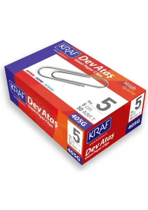 Kraf Ataş No:5 5 cm 50’li Paket – 405G Metal Ofis Ataşları