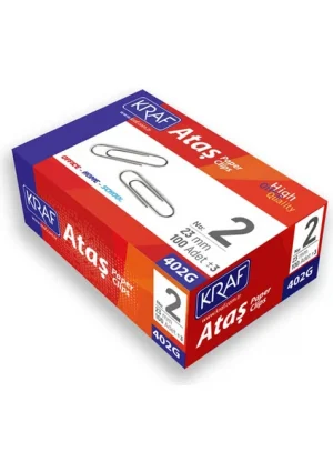 Kraf Ataş No:2 23 mm (100 Adet) – 402G Metal Büro Ataşları