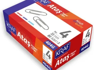 Kraf Ataş No:4 33 mm (80 Adet) – 404G Metal Büro Ataşları