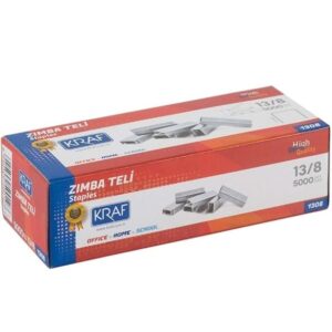 Kraf Zımba Teli 13/8 – 5000’li Paket (1308) Dayanıklı Ofis Zımba Teli