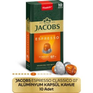 Jacobs Espresso 7 Classico Kapsül Kahve Nespresso Uyumlu 10 Kapsül