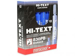 HI-TEXT Permanent Marker Kesik Uçlu Mavi 830PC 12’li