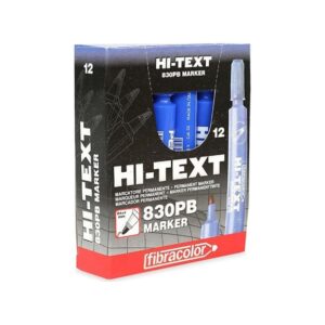 HI-TEXT Permanent Marker Kesik Uçlu Mavi 830PC 12’li