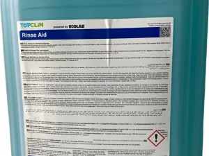 Ecolab Topclin Rinse Aid 20 L – Endüstriyel Bulaşık Makinesi Durulama Ürünü | Parlak ve Lekesiz Sonuç
