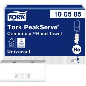 Tork PeakServe Sürekli Kağıt Havlu 410 Yaprak x 12 Paket – Yoğun Alanlar İçin Kağıt Havlu (100585)