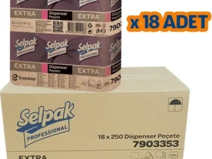 Selpak Dispenser Peçete 250 Yaprak – 18 Paket Ekonomik Set