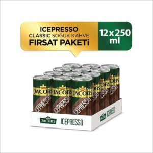 Jacobs Icepresso Classic 250 ml x 12 Adet – Soğuk Kahve – Dengeli İçim