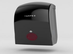 CARPEX Nature Otomatik Kağıt Dispenseri Siyah Elektrikli Pilli | Sensörlü Temassız Havlu Dispenseri