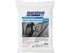 Maratem M610 Ağır Kir, Yağ & Kan Çözücü Toz 10 KG – Profesyonel Endüstriyel Temizlik Ürünü